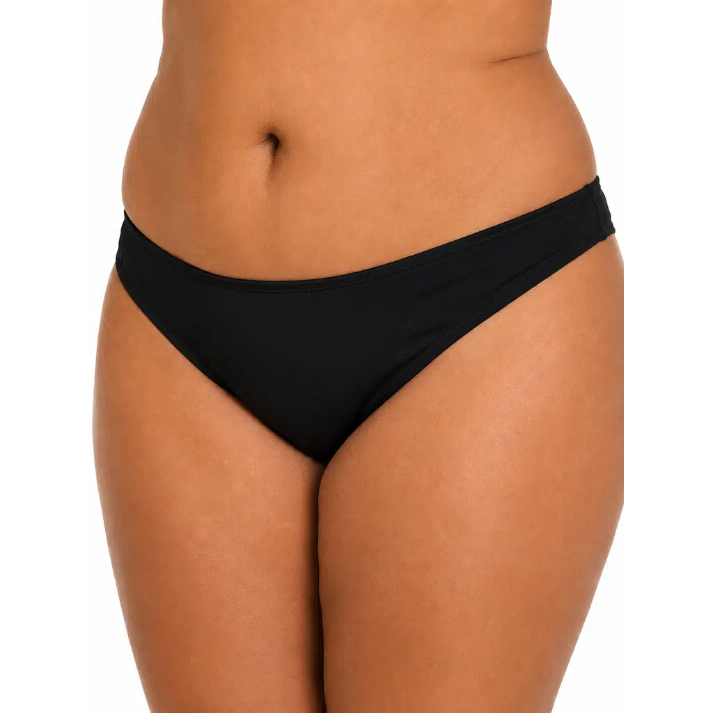 Büyük Beden Klasik Kadın Bikini Alt - Siyah