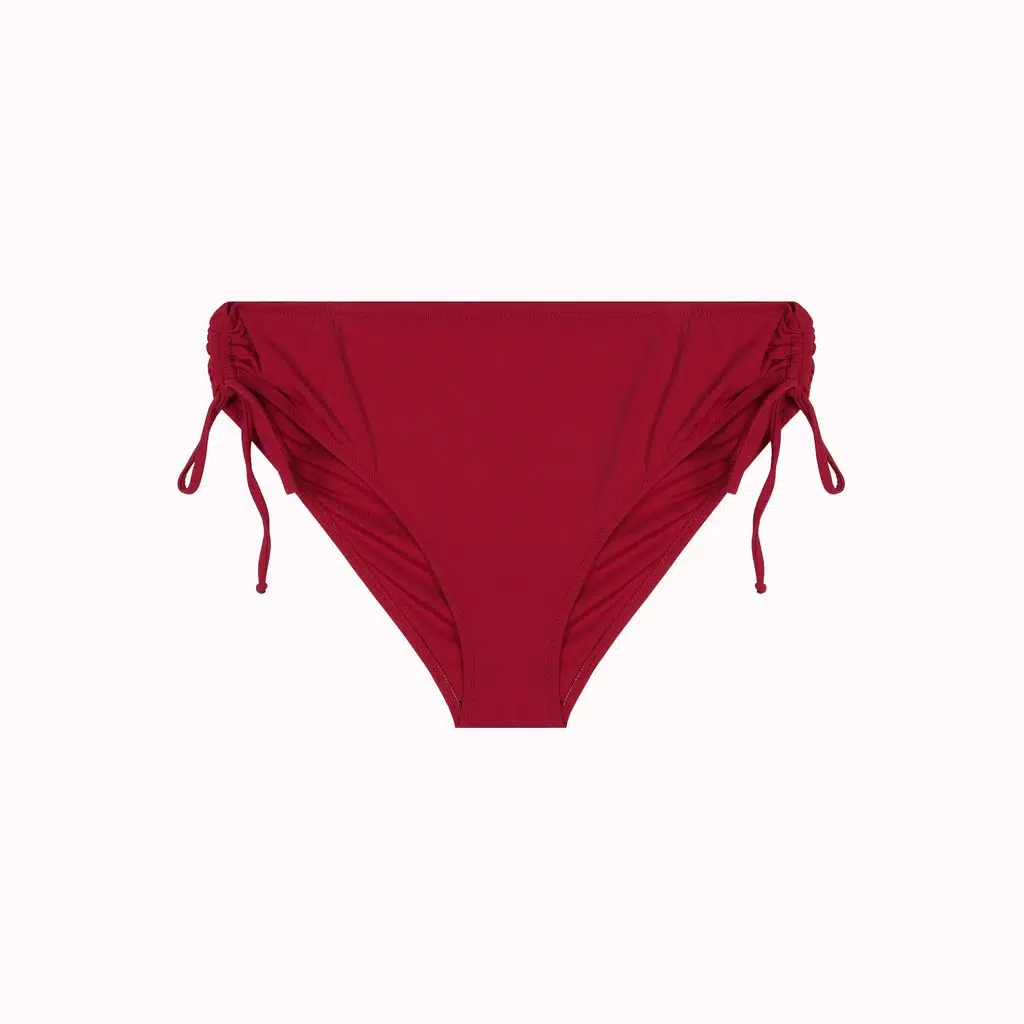 İpli Ayarlanabilir Bikini Alt - Kırmızı
