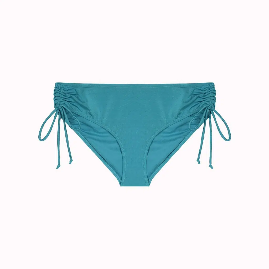 İpli Yan Bağlamalı Desenli Bikini Altı - Yeşil